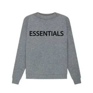 Essentials Overlapped Gray Sweater