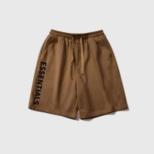 Fear of God Essentials Logo Shorts Brown